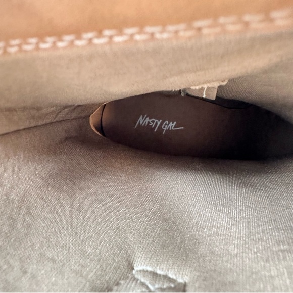 Nasty Gal Suede Harness Western Boots Beige Size 6 - Picture 11 of 15